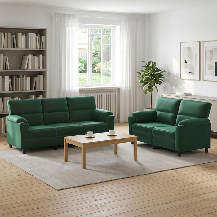 Set de canapea 2 pcs Verde închis Catifea WALTI