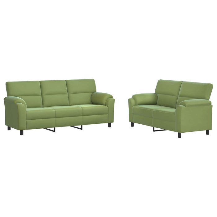 Set de canapea 2 pcs Verde deschis Catifea WALTI