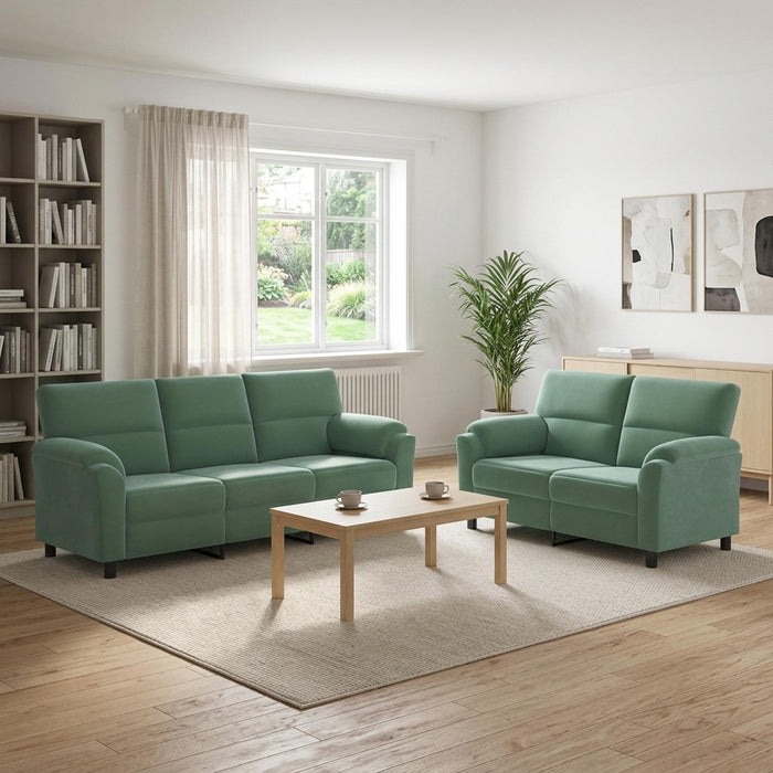 Set de canapea 2 pcs Verde Mării Catifea WALTI