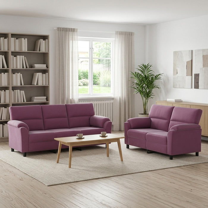 Set de canapea 2 pcs Violet Catifea WALTI