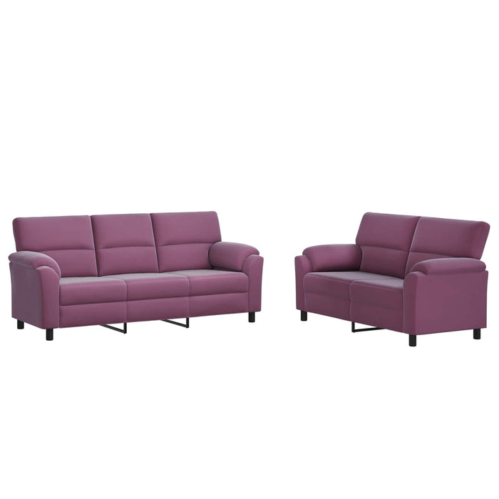 Set de canapea 2 pcs Violet Catifea WALTI