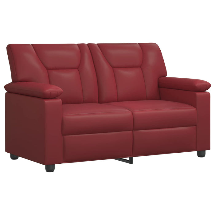 Set de canapea 2 pcs Roșu Vin Piele artificială WALTI