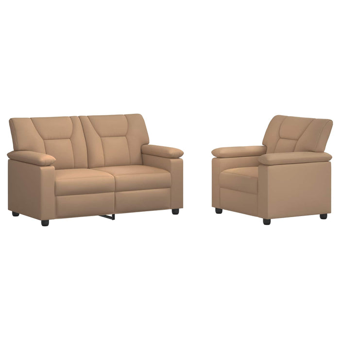 Set de canapea 2 pcs Cappuccino Piele artificială WALTI