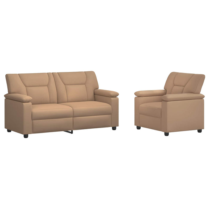 Set de canapea 2 pcs Cappuccino Piele artificială WALTI