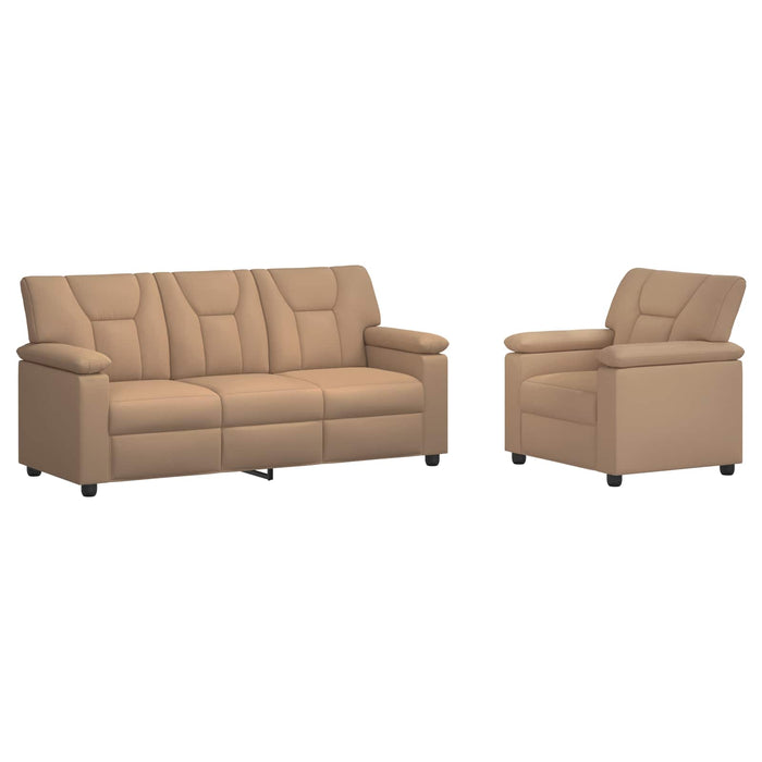 Set de canapea 2 pcs Cappuccino Piele artificială WALTI