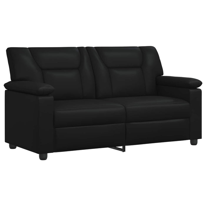 Set de canapea 3 pcs Negru Piele artificială WALTI