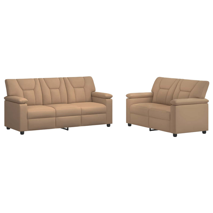 Set de canapea 2 pcs Cappuccino Piele artificială WALTI