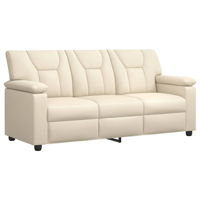 Set de canapea 2 pcs Crem Piele artificială WALTI