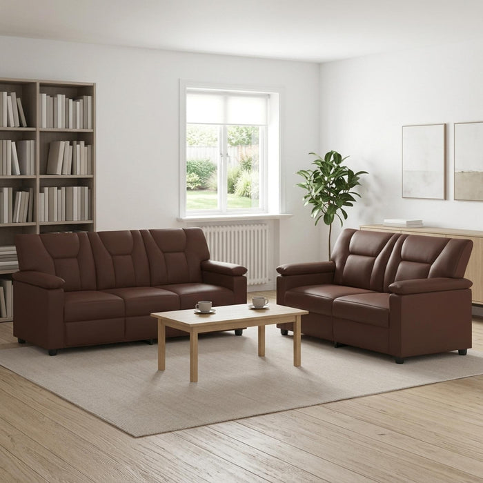Set de canapea 2 pcs Maro Piele artificială WALTI