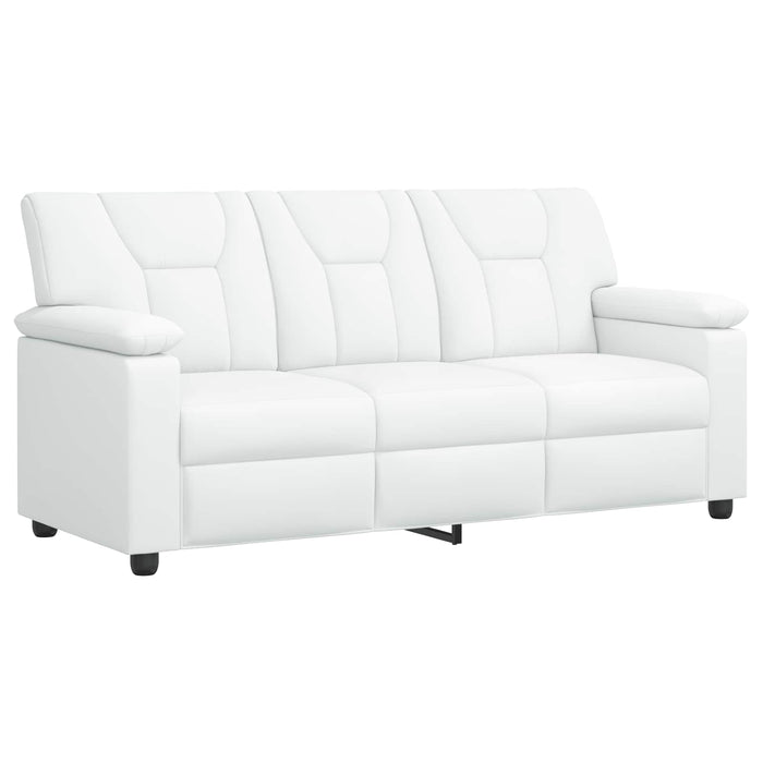 Set de canapea 2 pcs Alb Piele artificială WALTI