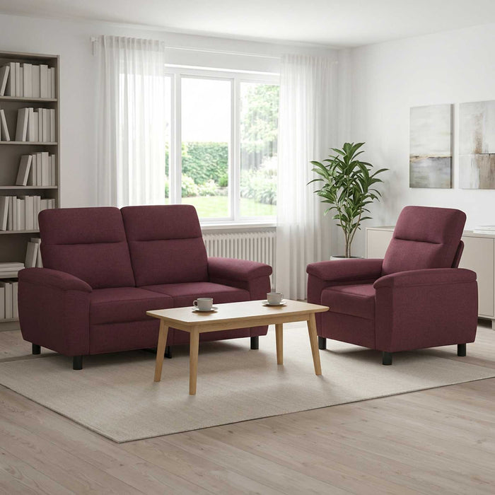 Set de canapea 2 pcs Violet Țesătură WALTI