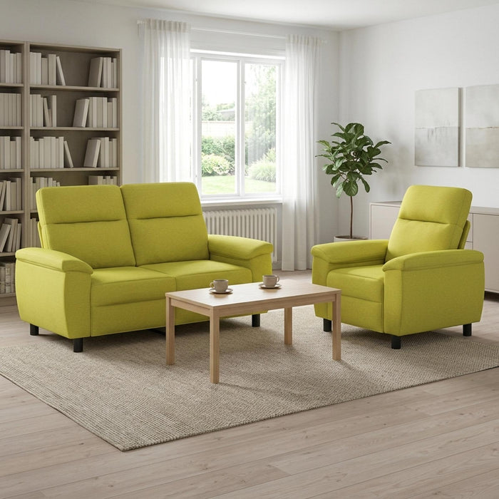 Set de canapea 2 pcs Verde deschis Țesătură WALTI