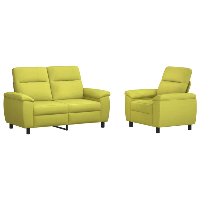 Set de canapea 2 pcs Verde deschis Țesătură WALTI