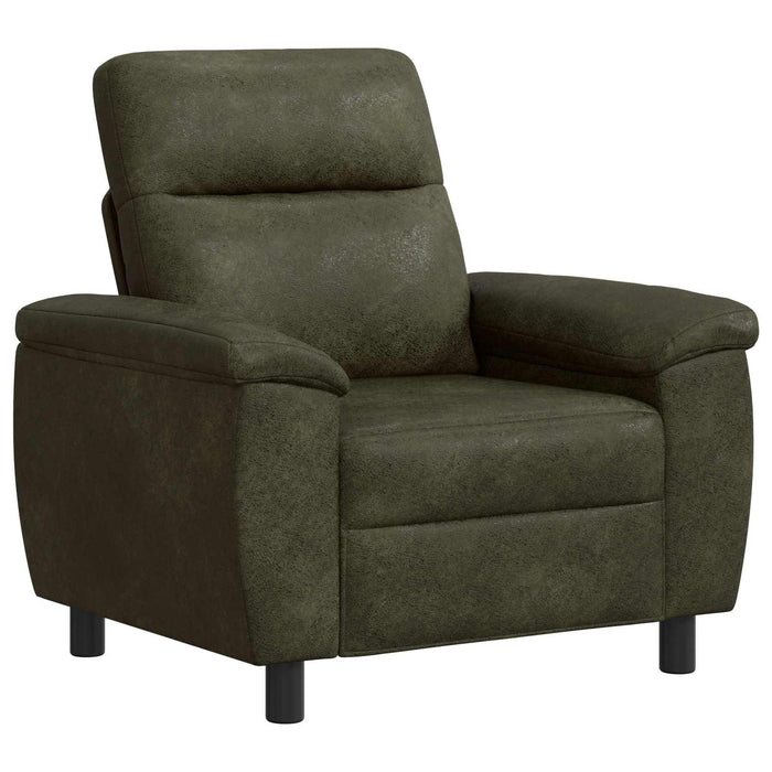 Set de canapea 2 pcs Verde Army Piele Suedată Sintetică WALTI