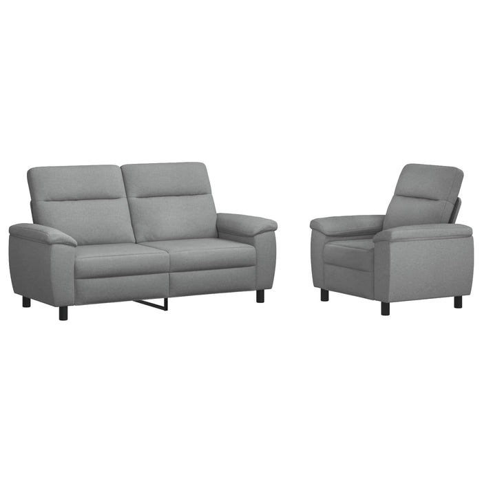 Set de canapea 2 pcs Gri deschis Țesătură WALTI