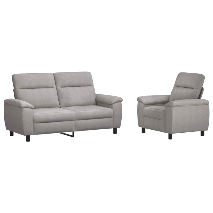 Set de canapea 2 pcs Gri nori Țesătură WALTI