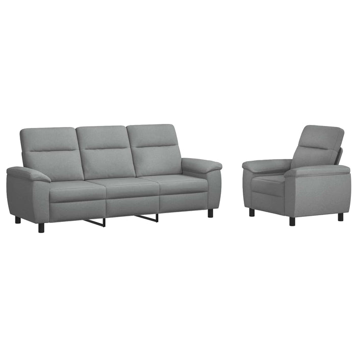 Set de canapea 2 pcs Gri deschis Țesătură WALTI