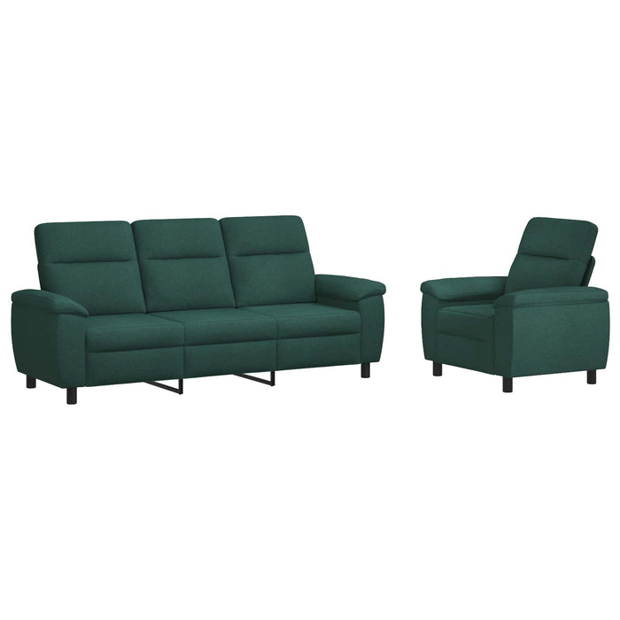 Set de canapea 2 pcs Verde închis Țesătură WALTI