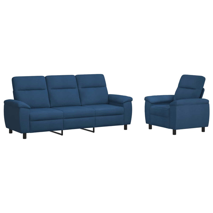 Set de canapea 2 pcs albastru Țesătură WALTI
