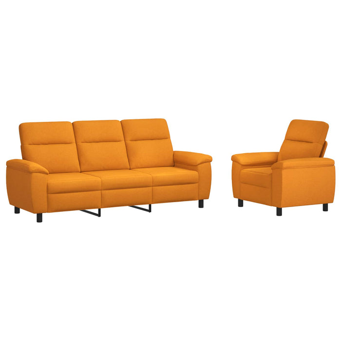 Set de canapea 2 pcs Galben Întunecat Țesătură WALTI