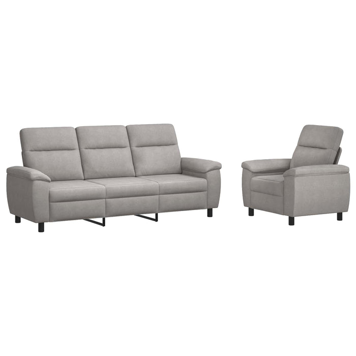 Set de canapea 2 pcs Gri nori Țesătură WALTI