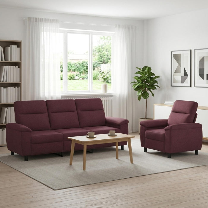 Set de canapea 2 pcs Violet Țesătură WALTI