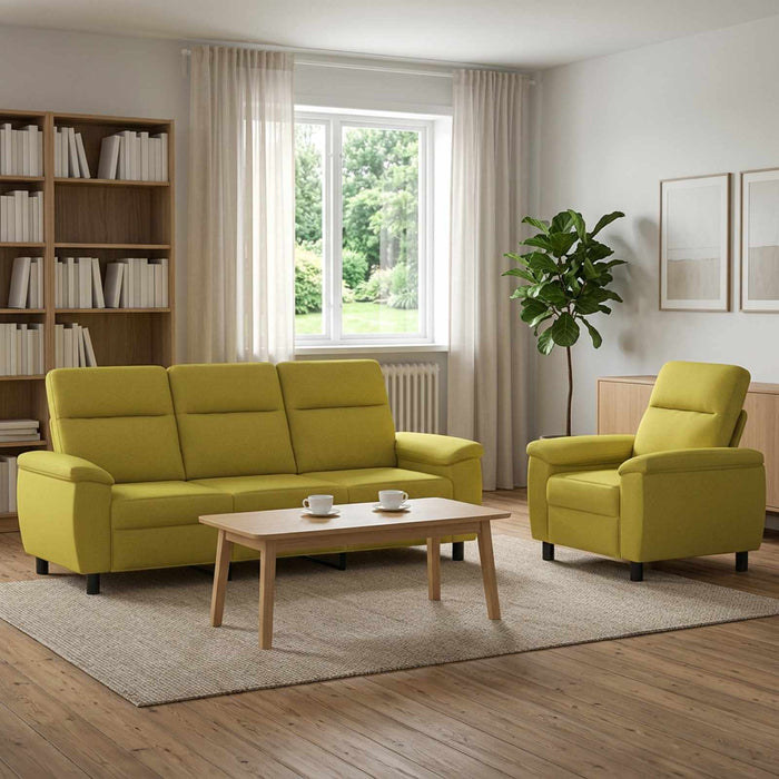 Set de canapea 2 pcs Verde deschis Țesătură WALTI
