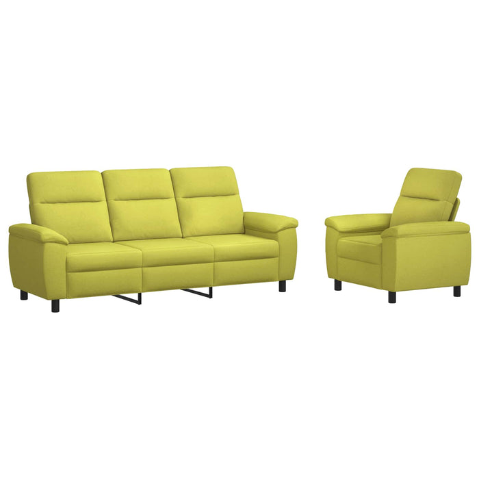 Set de canapea 2 pcs Verde deschis Țesătură WALTI