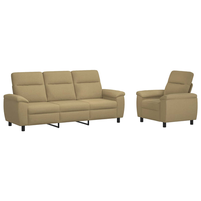 Set de canapea 2 pcs Maro deschis Țesătură WALTI