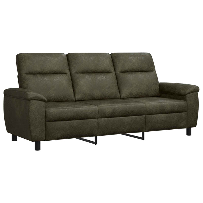 Set de canapea 2 pcs Verde Army Piele Suedată Sintetică WALTI