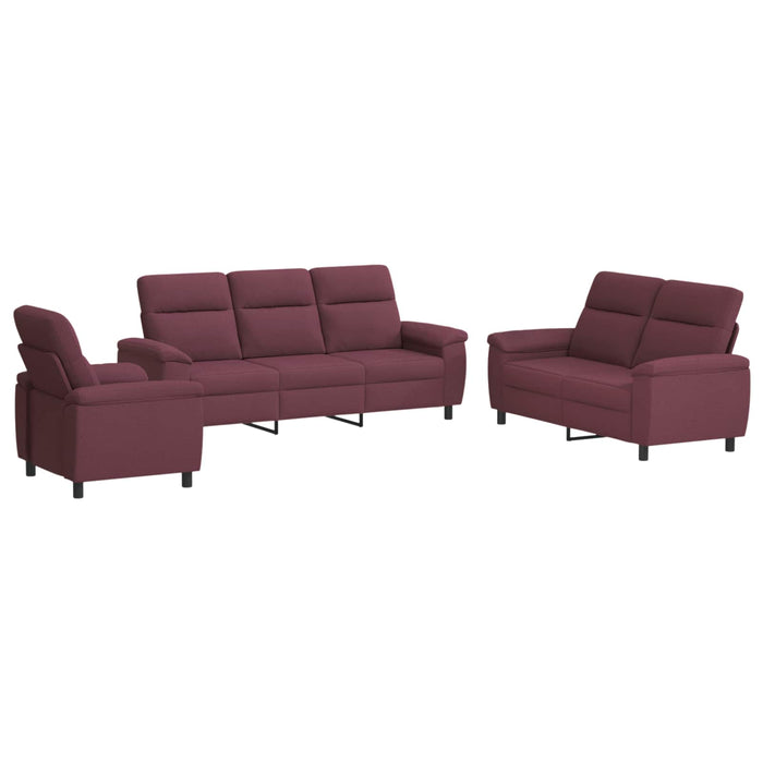 Set de canapea 3 pcs Violet Țesătură WALTI