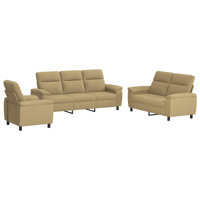 Set de canapea 3 pcs Maro deschis Țesătură WALTI