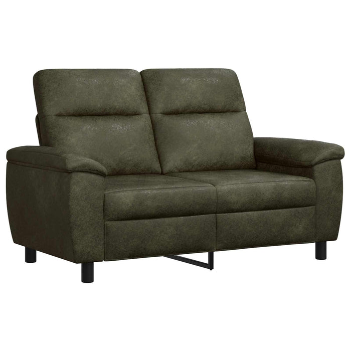 Set de canapea 3 pcs Verde Army Piele Suedată Sintetică WALTI
