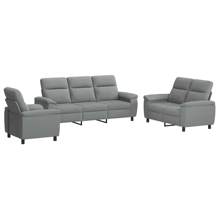 Set de canapea 3 pcs Gri deschis Țesătură WALTI