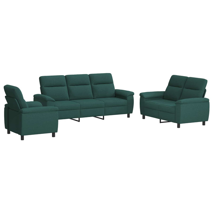 Set de canapea 3 pcs Verde închis Țesătură WALTI
