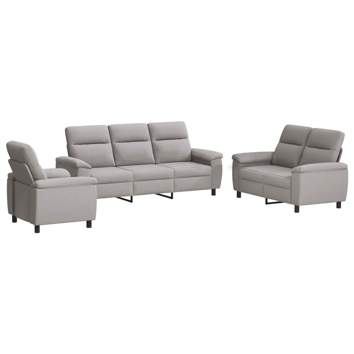 Set de canapea 3 pcs Gri nori Țesătură WALTI