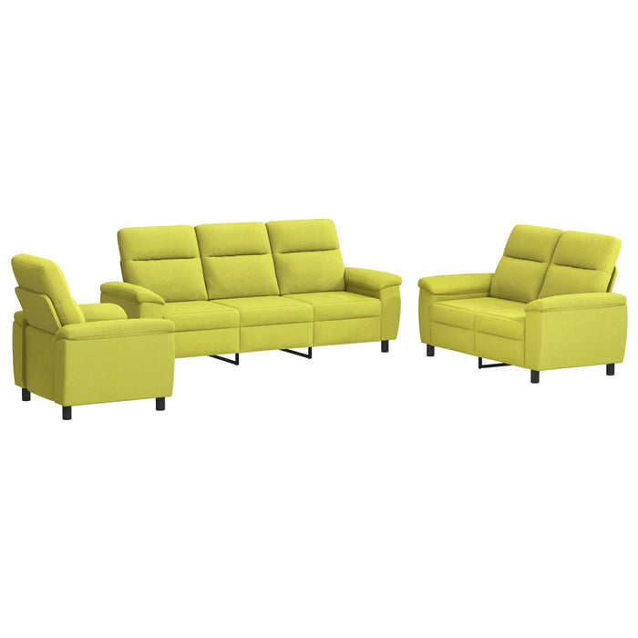Set de canapea 3 pcs Verde deschis Țesătură WALTI