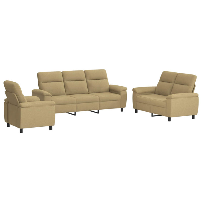 Set de canapea 3 pcs Maro deschis Țesătură WALTI