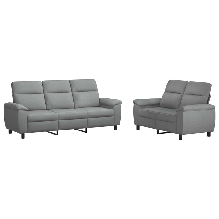Set de canapea 2 pcs Gri deschis Țesătură WALTI
