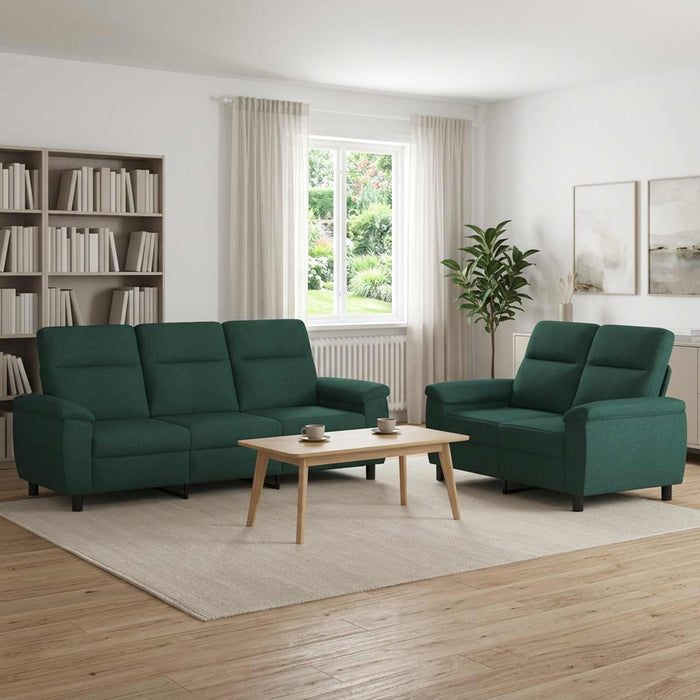 Set de canapea 2 pcs Verde închis Țesătură WALTI