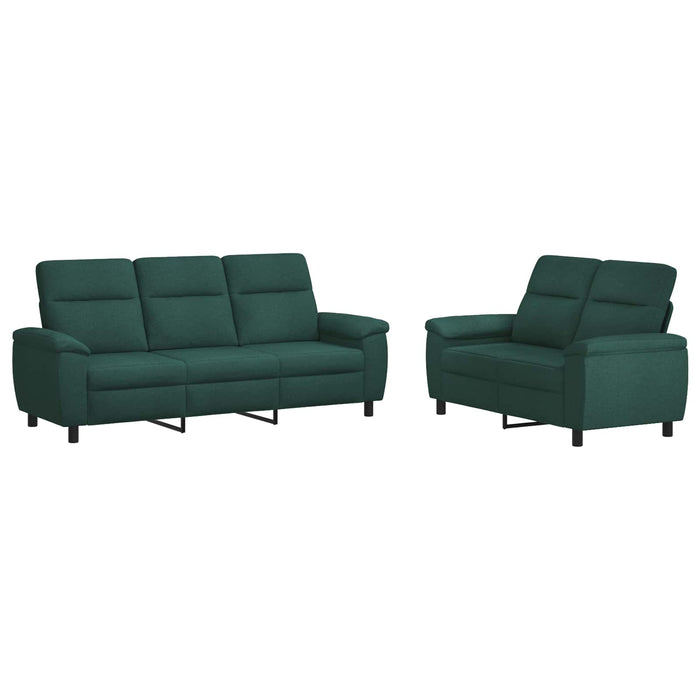 Set de canapea 2 pcs Verde închis Țesătură WALTI
