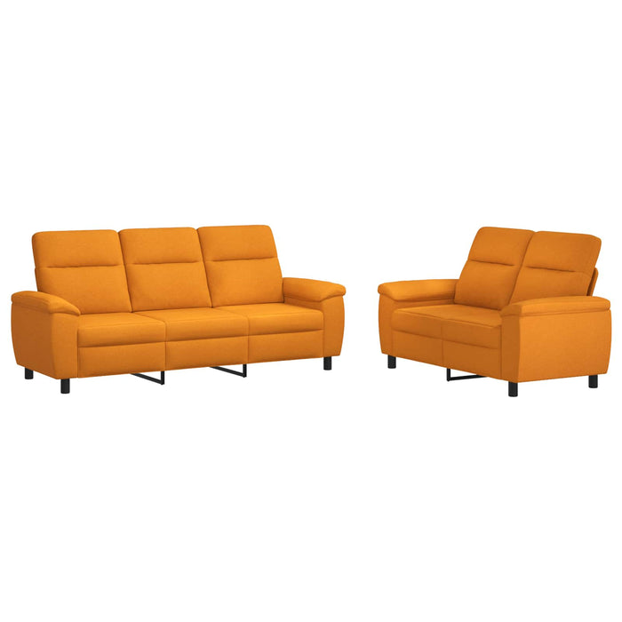 Set de canapea 2 pcs Galben Întunecat Țesătură WALTI