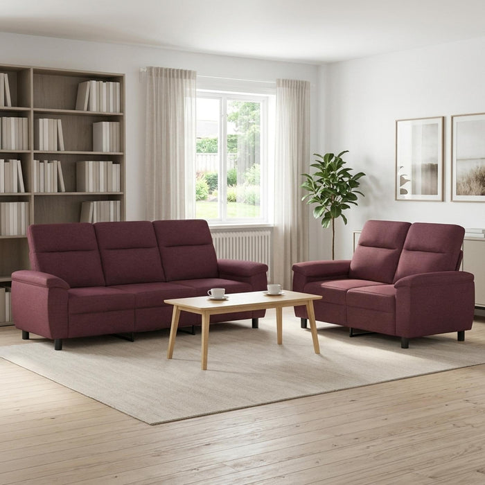 Set de canapea 2 pcs Violet Țesătură WALTI