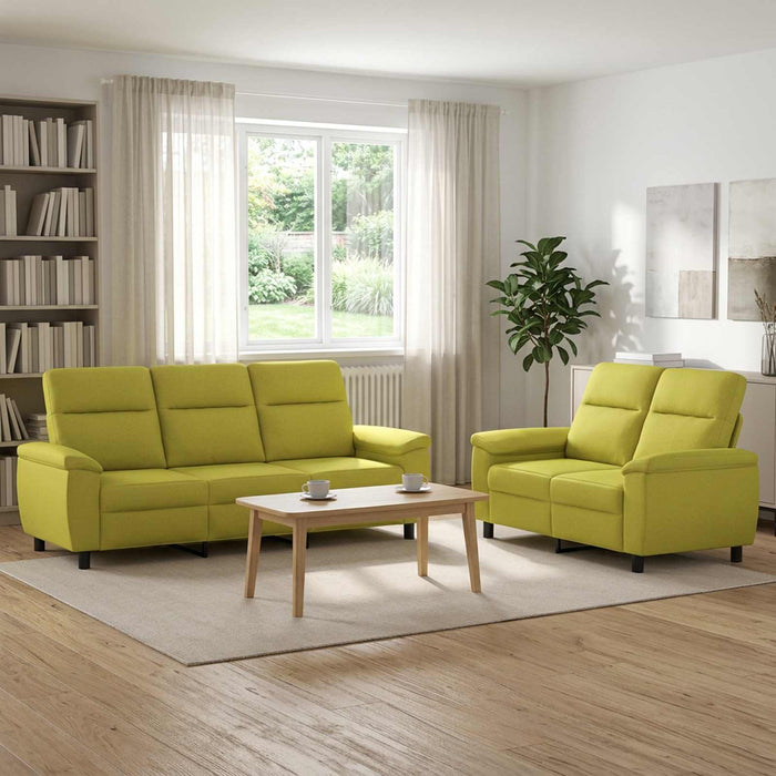 Set de canapea 2 pcs Verde deschis Țesătură WALTI