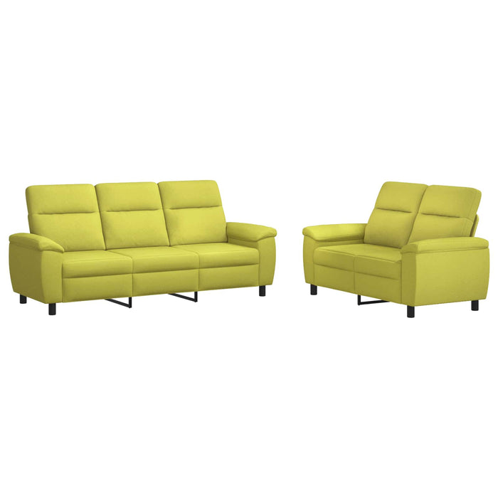 Set de canapea 2 pcs Verde deschis Țesătură WALTI