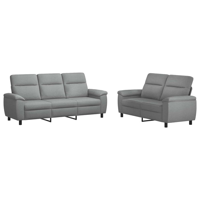 Set de canapea 2 pcs Gri deschis Țesătură WALTI