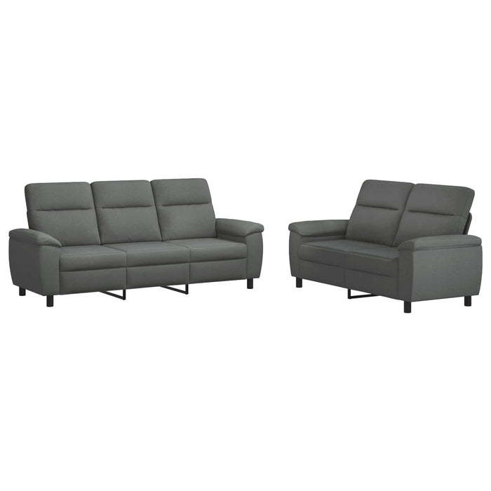 Set de canapea 2 pcs Gri închis Țesătură WALTI