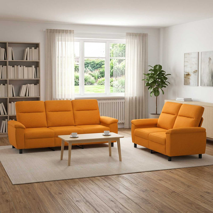 Set de canapea 2 pcs Galben Întunecat Țesătură WALTI