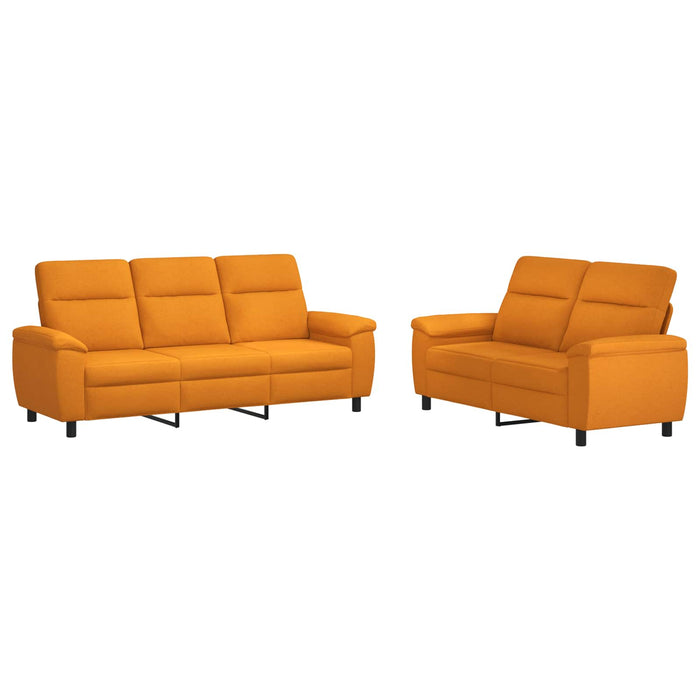 Set de canapea 2 pcs Galben Întunecat Țesătură WALTI