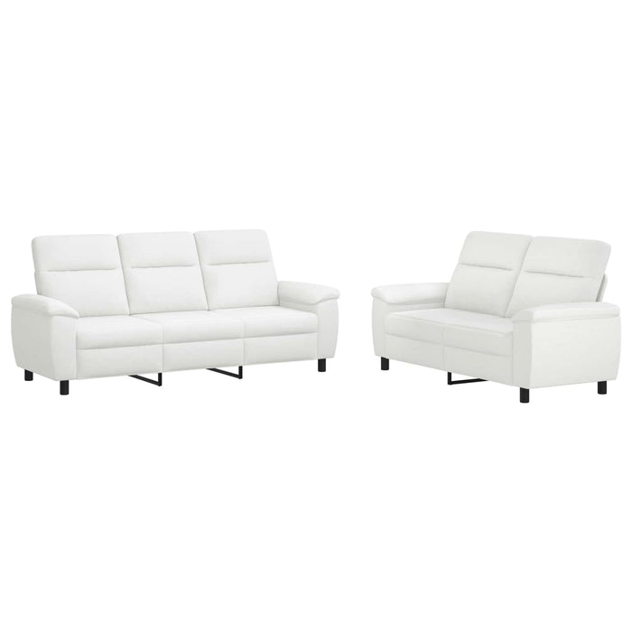 Set de canapea 2 pcs Alb Țesătură WALTI